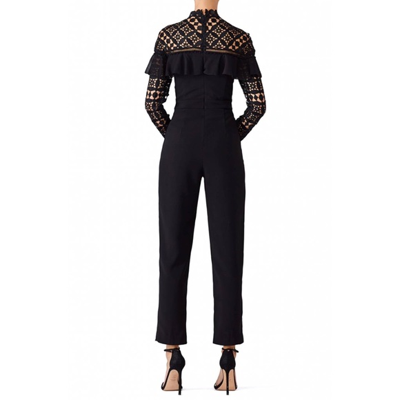 Slate & Willow LACE Long Statement Sleeve Jumpsuit - Picture 2 of 8